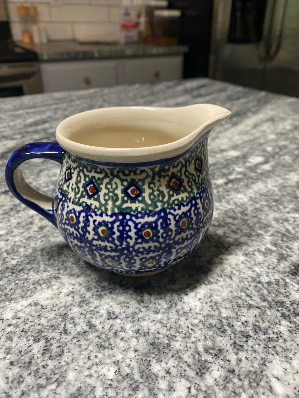 Boleslawiec Polish pottery handmade creamer